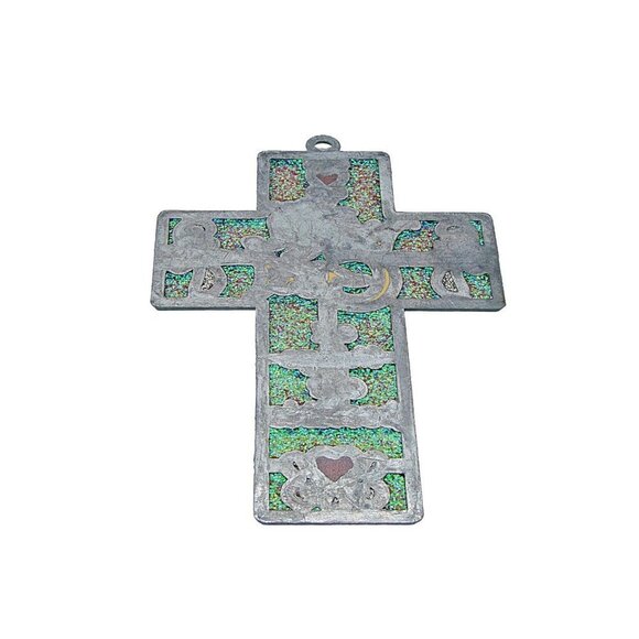 Religious Suncatcher With God All Things Are Possible Acrylic And Metal Painted - Picture 5 of 9